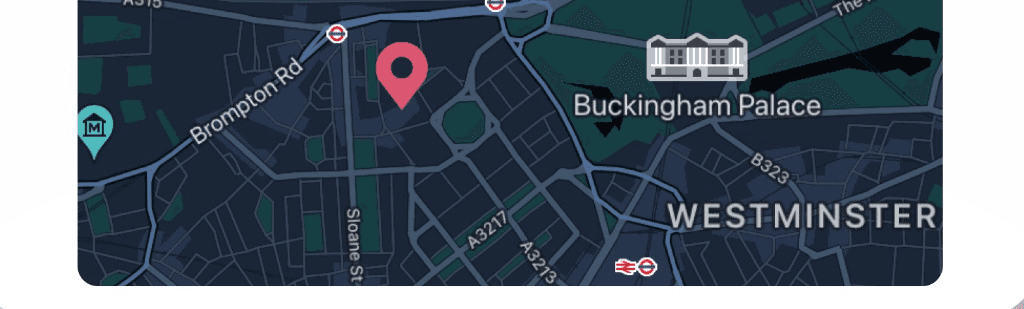 Map showing the Aarunya studio location in New Delhi